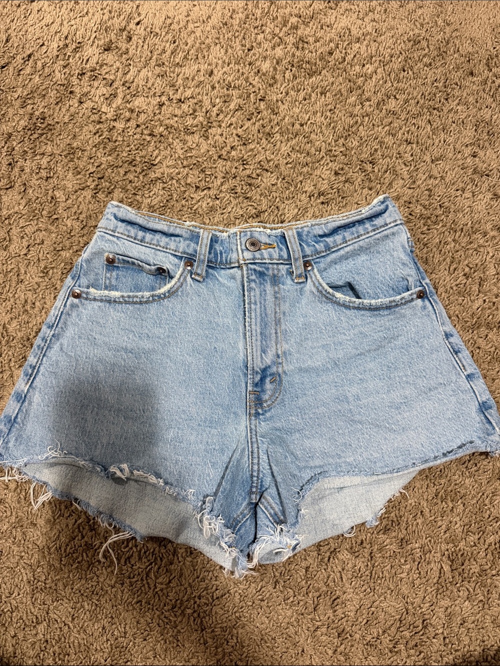 Abercrombie High Rise 90s relaxed cutoff shorts